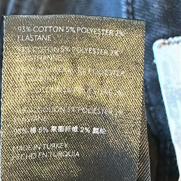 WE THE PEOPLE BLACK COATED WITH SHIMMER FRAYED HEM SKINNY JEANS SIZE 25 - Picture 7 of 10